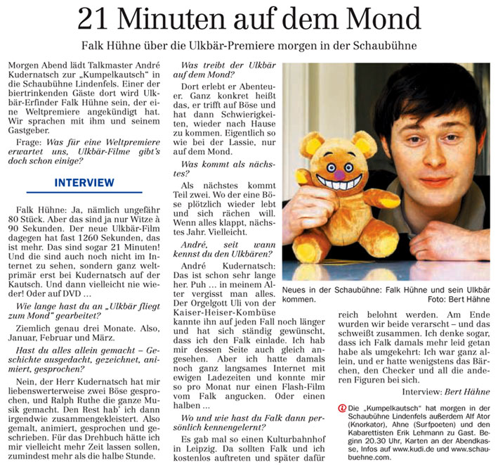 Leipziger Volkszeitung, 23. April 2008