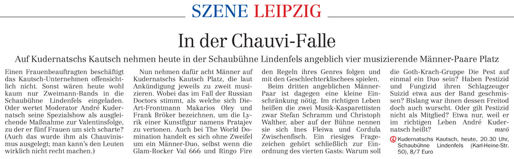 Leipziger Volkszeitung, 5. Juni 2008